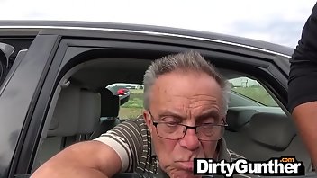 Grandpa Hardcore Outdoor Blowjob 