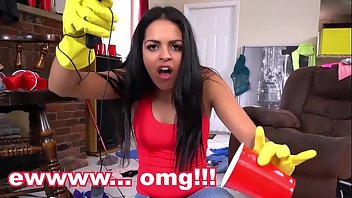 Maid Hardcore Latina Blowjob 